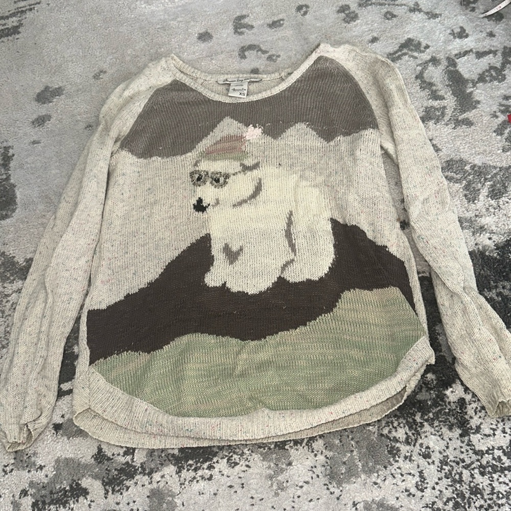 American Rag Polar Bear beige knit sweater